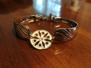 Stainless steel bracelet mandala charm