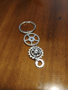 Steampunk gears keychain accesories