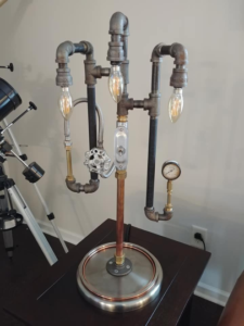 Steampunk industrial lamp